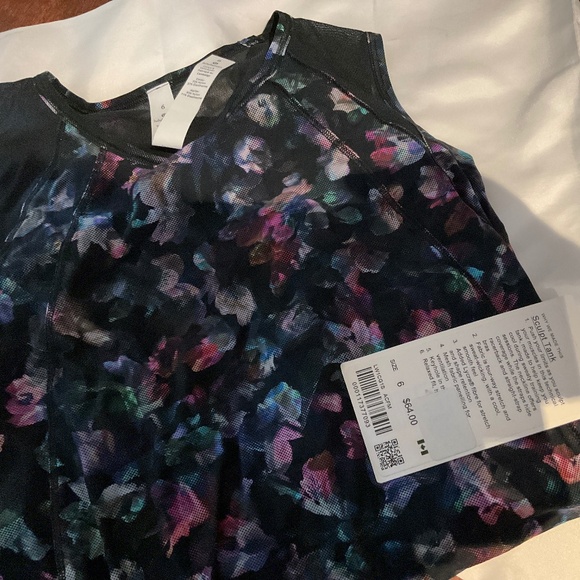 Lululemon sculpt tank new with tag size 6 floral - Picture 1 of 2